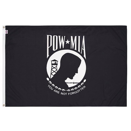 Valley Forge Valley Forge Pow-Mia Military Flag 3 ft. W X 5 ft. L BTPOW3